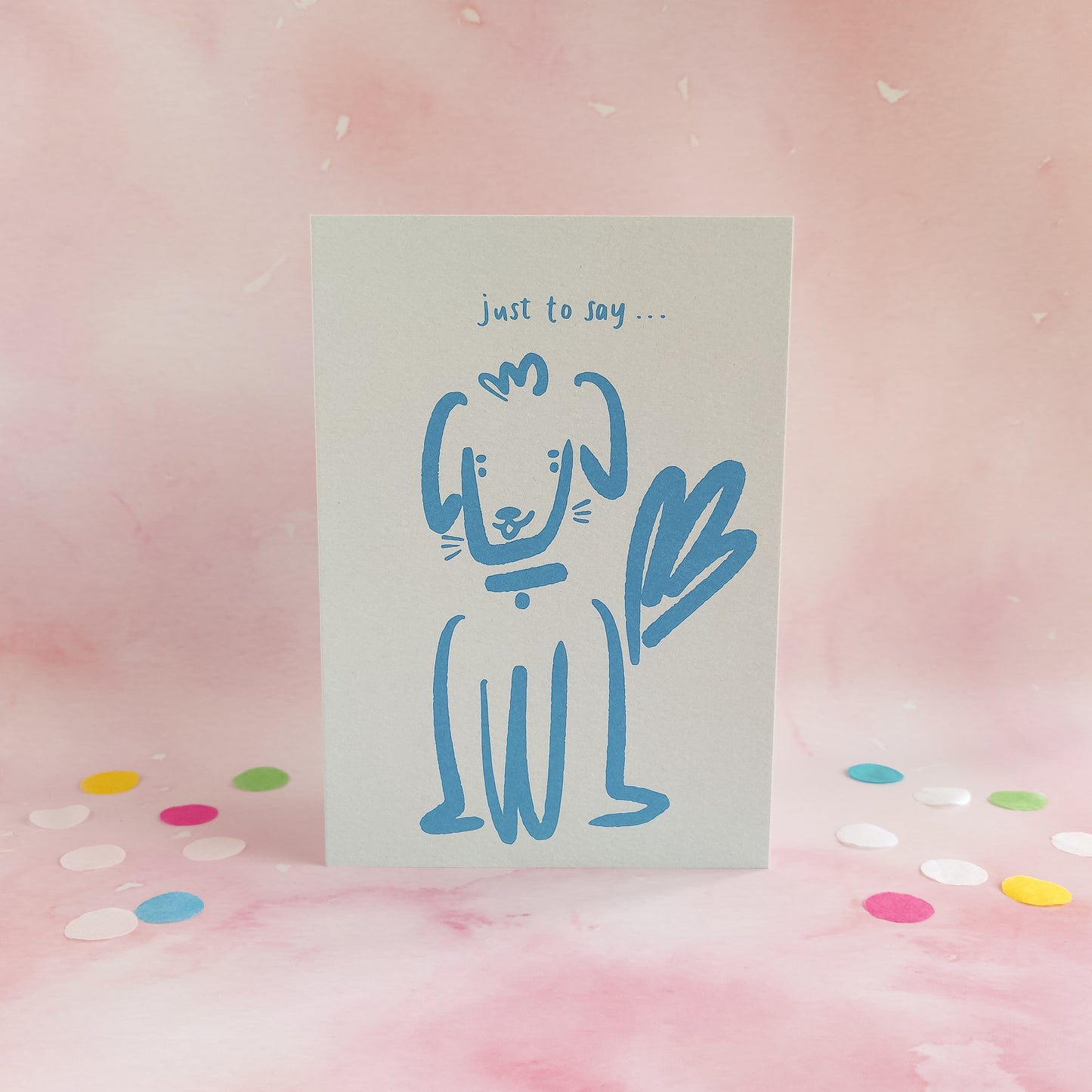 Doodle Dog Just to Say Card