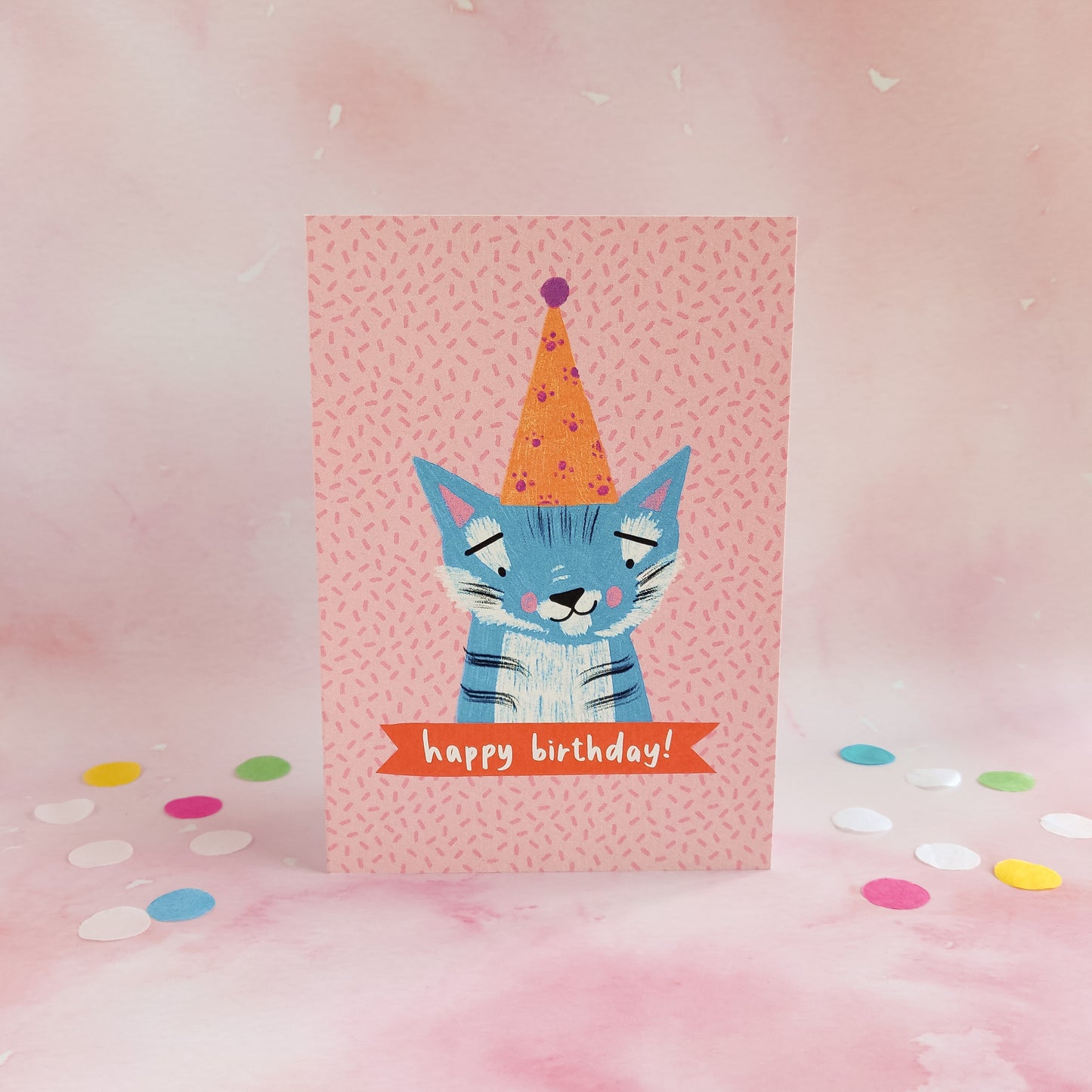 Party Tiger Birthday Card (Blue Tiger)