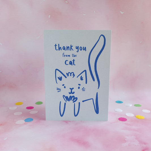 Thank You From The Cat Doodle Card