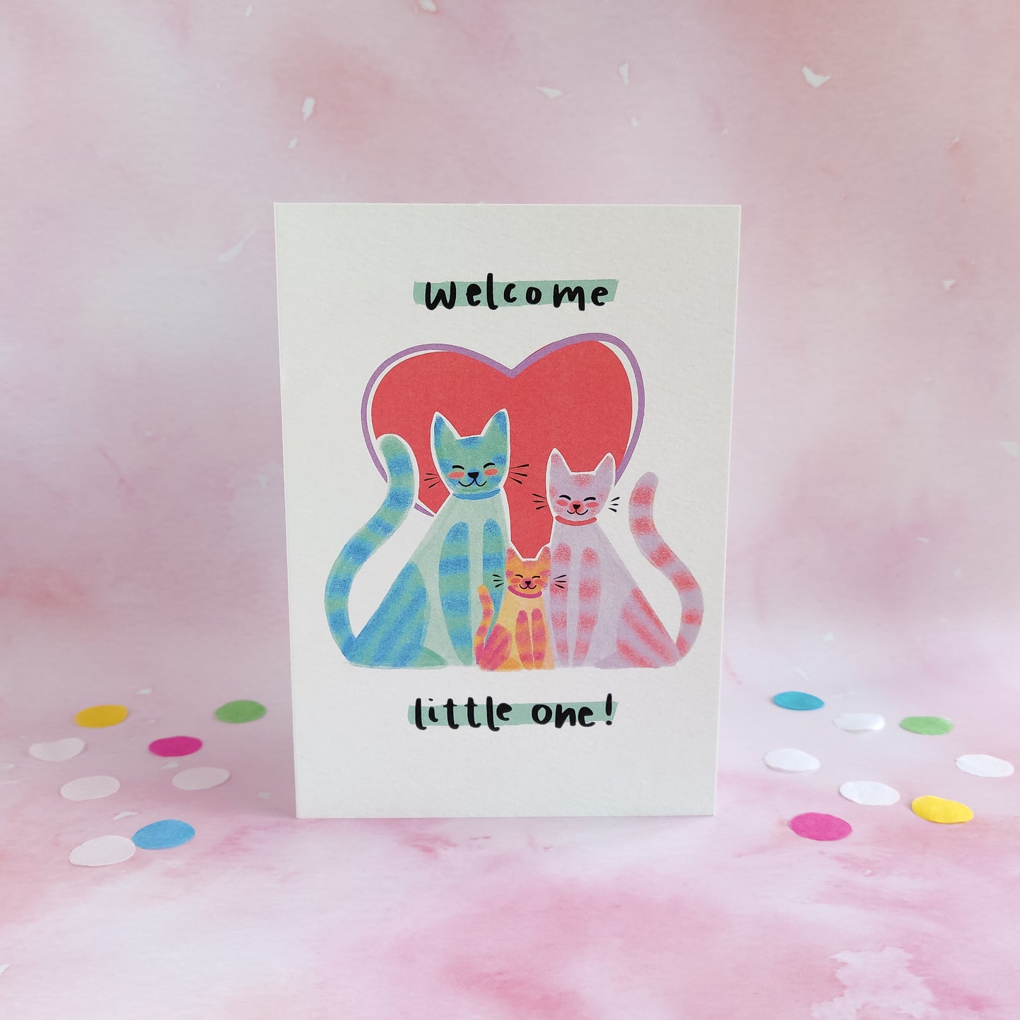 Welcome Little One Cats Card