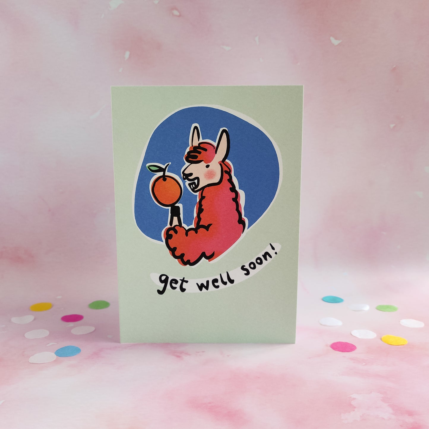 Llama Get Well Soon Card