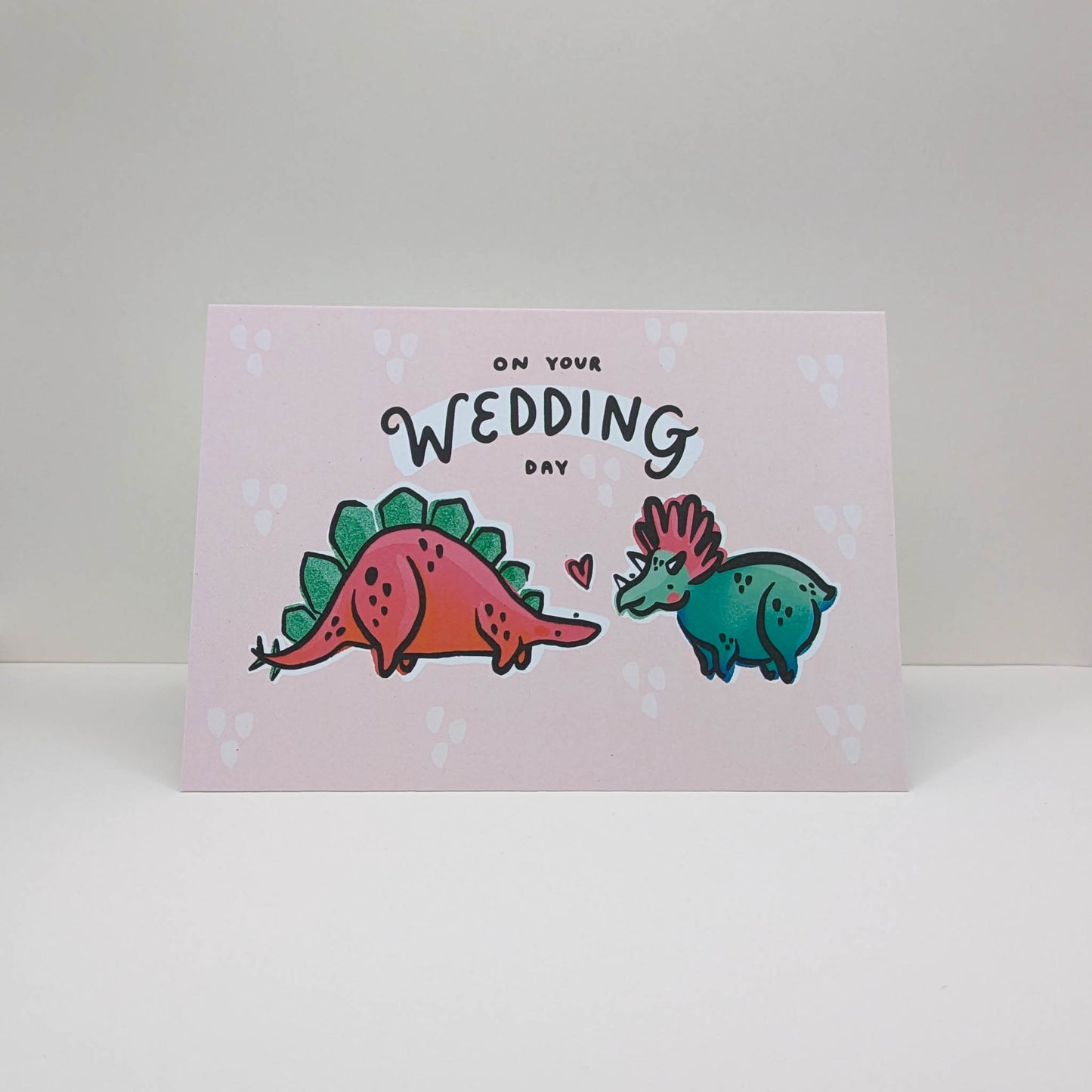 Topsy & Steg Dinosaurs Wedding Card