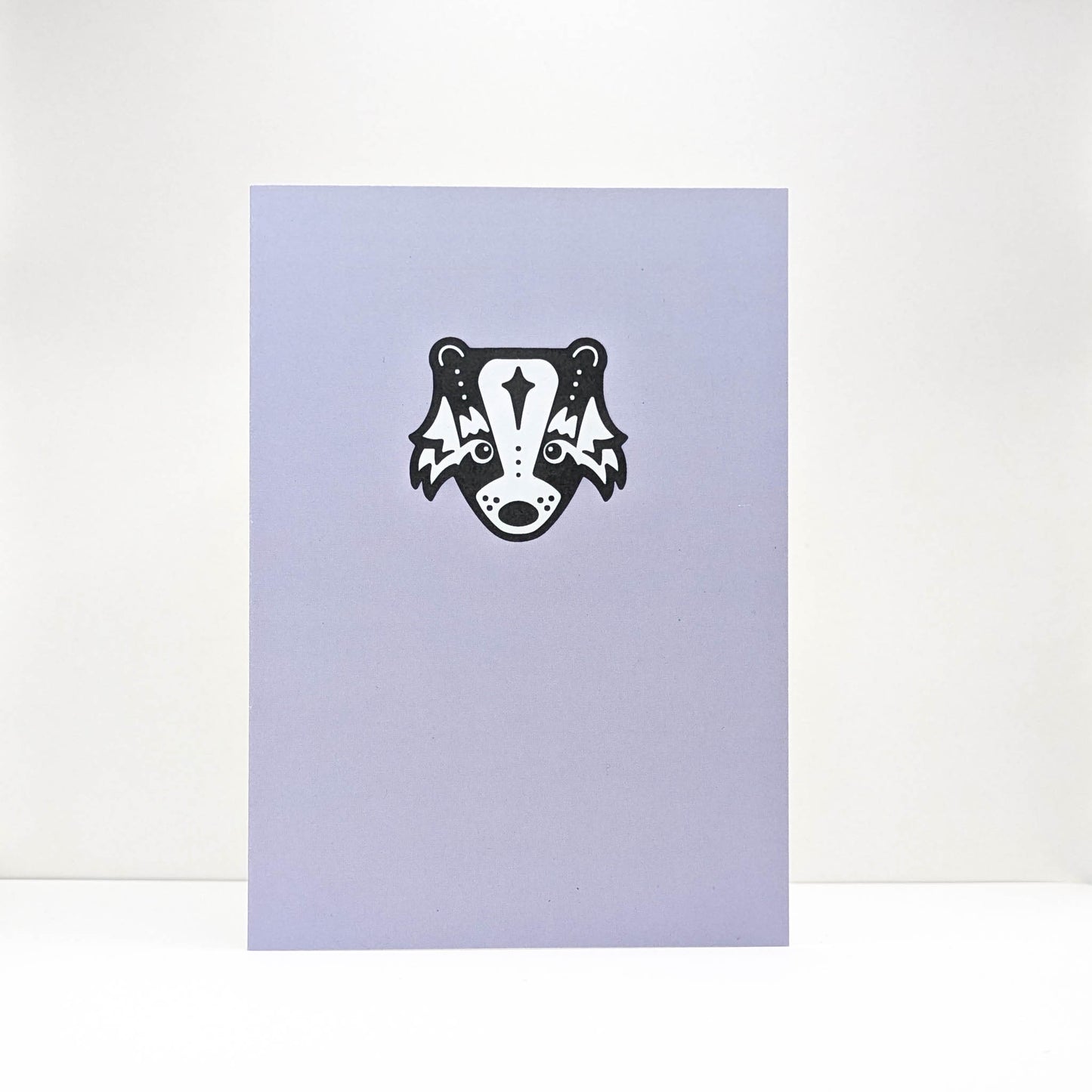 Fairytale Badger Lilac Card