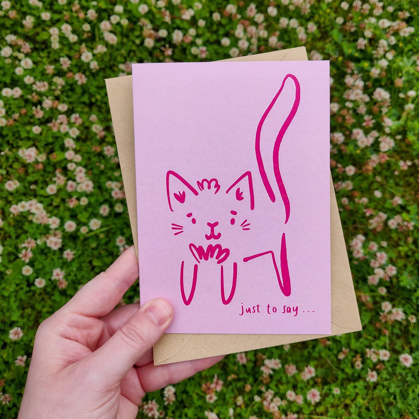 Cleo the Cat Just to Say Card