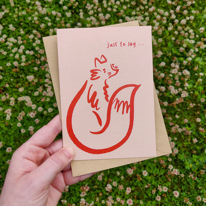 Redmond the Fox Just to Say Card