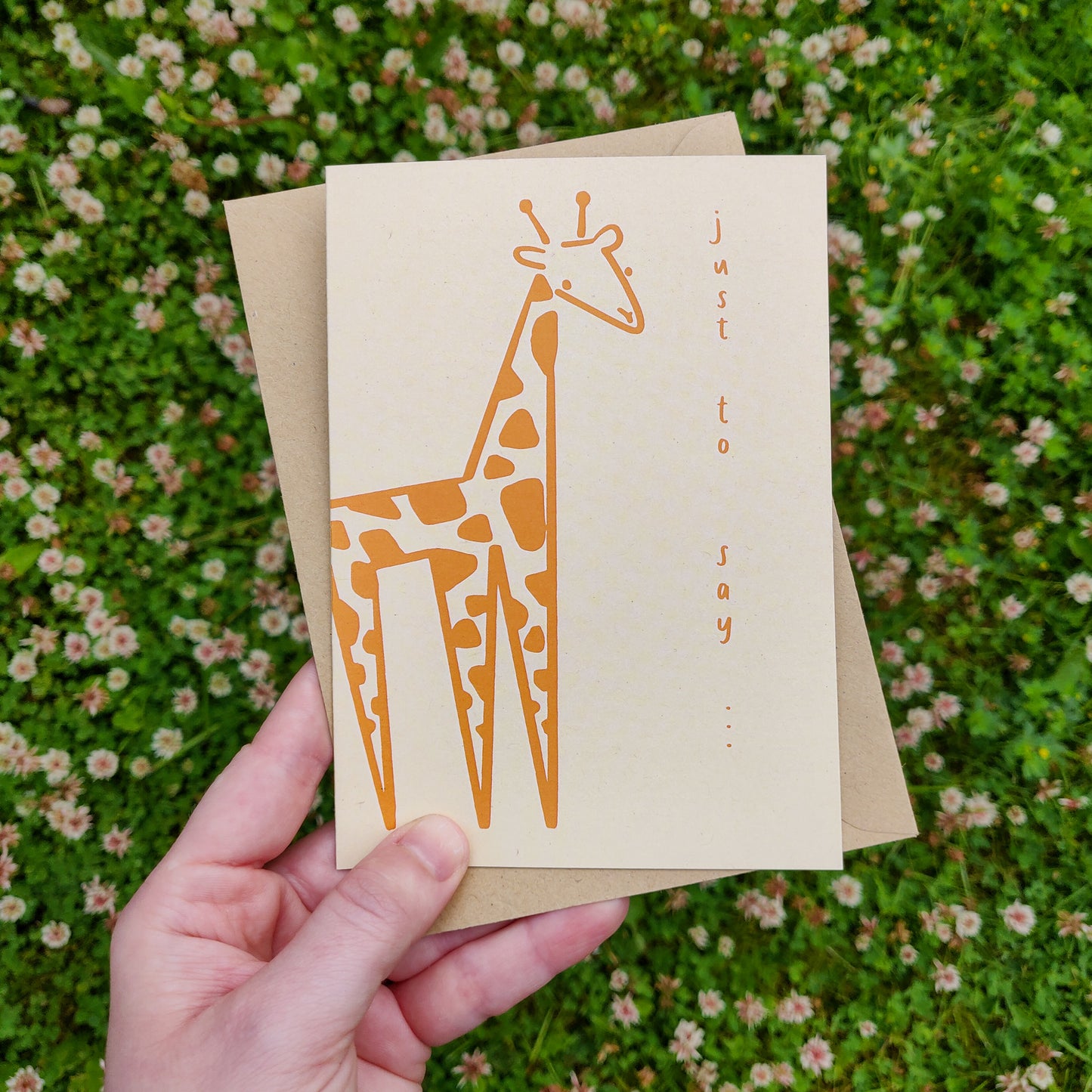 Doodle Giraffe Just to Say Card